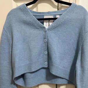 COLLUSION Boxy Cardigan in Blue
